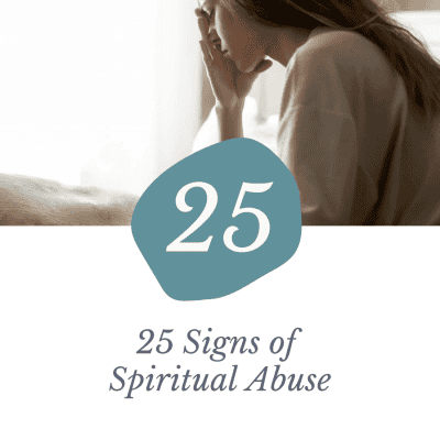 Cover 25 Signs of Spiritual Abuse PDF woman praying